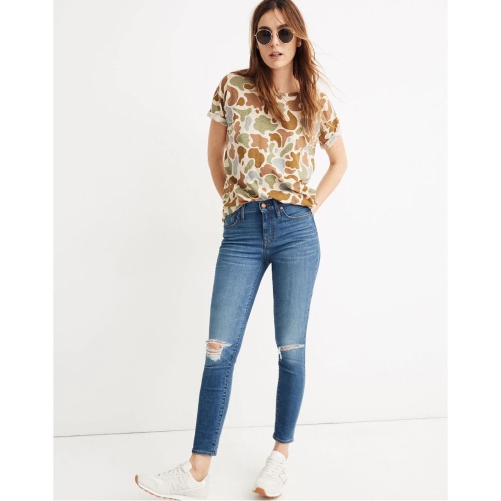 Madewell 9" High-Rise Skinny Crop Jeans in Delmar Wash: Eco Edition Size 28 Chic